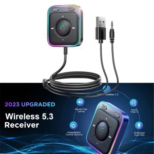 Oyuncular Bluetooth 5.3 MP3 Player Aux Araba Adaptörü Geliştirilmiş çift mikrofon Enc Enc Gürül