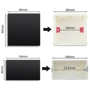 İngiltere Standart Güç Soketi 13A Çift USB Şarj Cihazı Portları 2.1A LED göstergesi Tek Çift Duvar Çıkışı Siyah Plastik Malta Singapur