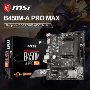 Madri MSI B450M A Pro Max Motherboard Micro Atx AMD B450 DDR4 M.2 USB3.2 STAT 3.0 SSD 64G Società AM4 PlacA Mae