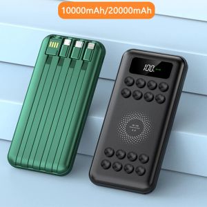 Chargers Power Bank 20000mah Магнитный Qi Wireless Charger Powerbank встроенный кабельный быстрое зарядное устройство для iPhone 14 13 Xiaomi Samsung Poverbank