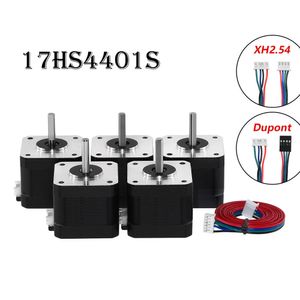 Singasong 5pcs NEMA17 Stepper Motor 17HS4401S 1.5A NEMA 17 42BYGH 17HS4401 3D Yazıcı XYZ CNC oymacı için 4 kurşun