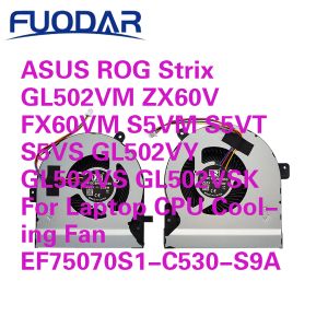 Pedler asus rog strix gl502vm ZX60V FX60VM S5VM S5VT S5VS GL502VY GL502VS Dizüstü bilgisayar için GL502VSK Dizüstü bilgisayar CPU Soğutma Fanı EF75070S1C530S9A