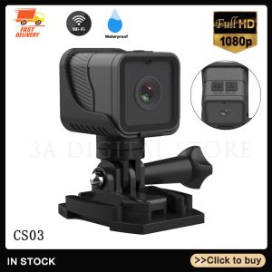 Kameralar CS03 Action Camera Ultra HD 1080P WiFi Sualtı Su Geçirmez Kamera Video Kameralar Sport Cam Açık Action Cameras