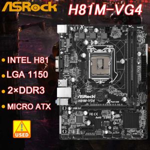 Placas -mãe LGA 1150 Pranda -mãe ASROCK H81MVG4 Intel H81 DDR3 16GB PCIE 2.0 SATA III USB3.0 Micro ATX para Core i7/i5/i3/Xeon CPU