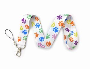 Paw Dog Lanyard Key Chain Id Badge держатель значки животного припечатка на припечатках припечатка металлическая шейная запуска 45 см 45 см 45 см.