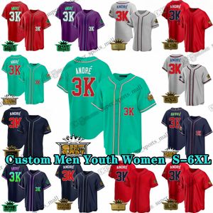 3K S-6XL 13 Ronald Acuna Jr 2024 Beyzbol Forması Parlak Renkler Kırmızı Mavi Işık Yeşil Siyah Yamalar Dikişli Jersey