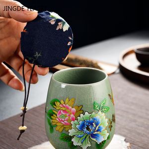 1pcs tanque de armazenamento bule de chá enlatado Cerâmica Oolong Chá caixas de chá Chinese porcelana portátil Caddy Coffee Caxister