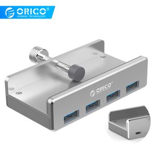 Hubs orico mh4pu alüminyum 4 bağlantı noktası USB 3.0 Masaüstü Dizüstü Klips Aralığı 1032mm için Klips Paket