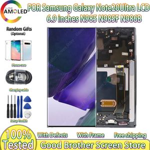 Samsung Galaxy için 6.9'''amoled LCD Not 20 Ultra 5G LCD ekran Note20 Ultra N985F N986B için Dokunmatik Ekran Sayısallaştırıcı