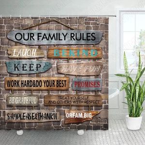 Занавески для душа творческие семейные правила набор занавес