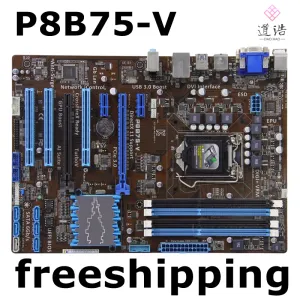 P8B75V için Anakart Anakart 32GB 3*PCI DVI VGA LGA 1155 DESTEK I3 I5 I7 CPU DDR3 ATX B75 ATX B75 Ana Kurulu% 100 Test Edilmiş Tam İş