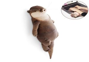 40cm Sevimli Otter Doldurulmuş Pamuk Pamuk Kalem Kılıfı Bilek Pad Yastığı Çocuklar Çocuk Kızlar Noel Doğum Günü Hediyesi 210825131701