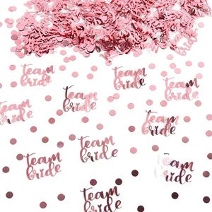 Украшение вечеринки 15 г/сумка команда невесты розовое золото пластиковое конфетти курица бакалавриат для душа банкет свадебные аксессуары