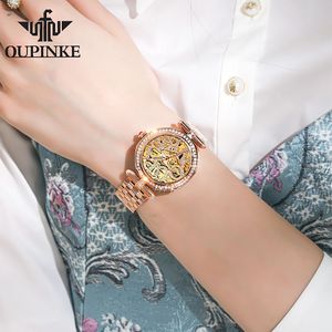 Oupinke 3175 Gifts Girls Un orologio meccanico automatico da donna alla moda con un aspetto elevato e un orologio da donna ad alto costo