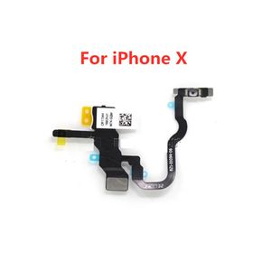 1pcs iPhone XS için Orijinal XS MAX XR Sessiz Hacim Güç Düğmeleri Anahtar Anahtarı Esnek Kablo Mobille Telefon Onarım Parçaları