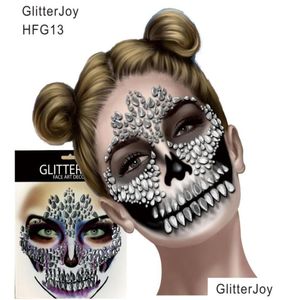 Макияж наборы HFG13 Festival Skl Bone Face Jewel с наклеек зубов для карнавальных ночных клубов Body Art4821101 Drop Delive Health Bea Othhf