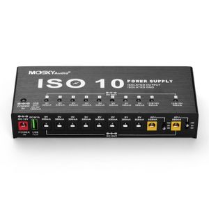 Mosky ISO-10 Power Guitar Effect Feetward Peage Power Power 10 Изолированные выходы DC/ 5 В USB-вывод для гитарных аксессуаров 9 В 12 В 18 В