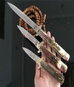 Итальянская мафия автоматическое нож Solingen Handling Handling складное лезвие 9 11 -дюймовое лагерь тактическое карманное выживание Knifes2873688