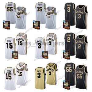 2024 Final Four 4 Patch Purdue Boilermakers Basketball Jersey Zach Edey Braden Smith Caleb Furst Fletcher Loyer Mason Gillis Этан Мортон Уилл Берг Трей Кауфман-Ренн