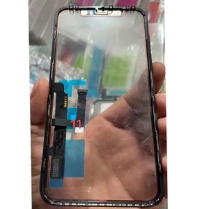 2pcs 3 в 1 no IC Протестировано AAA LCD Touch Digitizer Стакан датчика с рамой + клей OCA для iPhone 12 Pro Max Cover Reporting