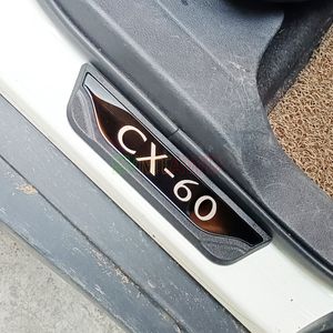 Mazda CX-60 CX60 SkyActiv-G Aksesuar 2022 2023 Krom Araba Kapısı Silah Plakası Kick Giriş Pedal Koruyucusu Kapak Trim