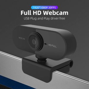 Веб -камеры Full HD 1080p Webcam USB с микрофоном Mini Community Camera, Гибкий вращение, для ноутбуков, настольная веб -камера онлайн -камера онлайн