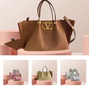 Модельер -дизайнер сумки женщин, тканые, дамы с открытыми руками, сумки для покупок, простой высочайший качественный кошелек многофункциональный коричневый XB154 E4