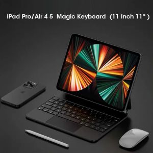 Klavyeler 11 '' iPad Pro 4th/3/2./1. Nesil İPad Air 5 4 11 inç Kara Büyü Klavye Kapağı İngilizce ve Korece için Manyetik Klavye Kılıfı