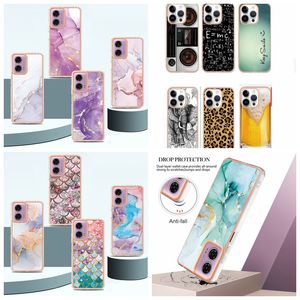 24designs мраморные мягкие чехлы IMD TPU Chromed для Xiaomi Poco x6 Pro Redmi Примечание 13 4G Pro Plus 5G A3 Fashion Leopard Radio Flower The Ocean Bling Planting Soney Phone Apec