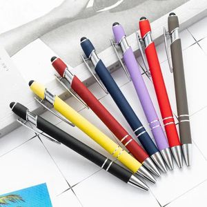 Beyaz kalem push metal alüminyum çubuk ofis malzemeleri