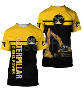 T Shirt Men039S Kadın039S Excavator ekipmanı Çalışma Makinesi Komik Moda Harajuku 3D Baskı Yaz Sokak Giyim Kısa SLE4287671