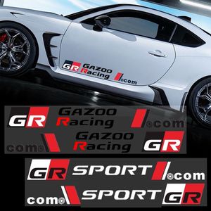 2pcs Araba Kapısı Vücut Çıkartma Araba Yan Kapı Toyota GR Sport için Vinil Çıkartma Çıkartmaları GR Gazoo Yarışı Chr Corolla Hilux Prad Yaris