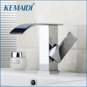 Banyo Lavabo Muslukları Kemaidi Ru Mixer Havza Musluk Musluk İnşaat Gayrimenkul Krom Şelale Spout Tek sap deliği