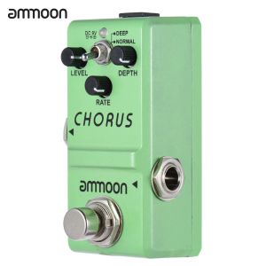 Kablolar Ammoon AP14 Gitar Pedalı Nano Serisi Elektro Gitar Efekt Pedal Analog Korosu True Bypass Alüminyum Alaşım Gitar Aksesuarları