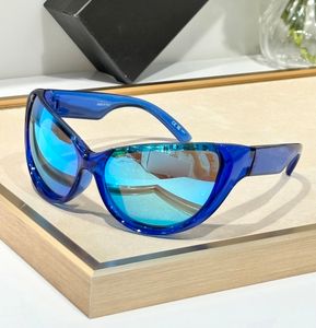 Espelho de escape de escudo espelho azul/azul 0201 homens homens tons de verão sunnies sonnenbrille tons de moda uv400 óculos