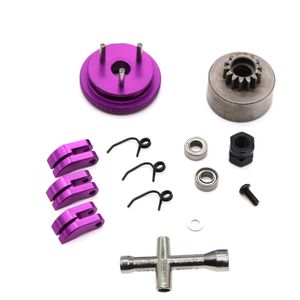 Debriyaj çan 14t dişli volan koni motor somunu mini çapraz 4mm 4mm 4.5mm 5.5mm 7mm 1/8 RC Model Nitro Araç Aksesuarları