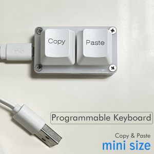 Klavyeler Programlanabilir Klavye Mini Klavye 2 Kablolu Makro Web/Parola ile Anahtar Kopya Yapıştır USB Kırmızı Anahtar CAD Macropad Programlama