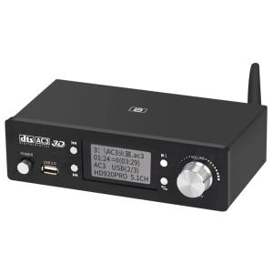 Connectors HD920PRO 5.1CH HD Audio Decoder Bluetooth 5.0 Reciever Dolby Atmos DTS AC3 4K 3D -конвертер Spdif Arc PCUSB DAC DAC