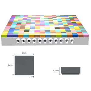 Bup Buy Tile1x1 Pixel Art Remix Painting 49+ Colors Build Block MOC Запчасти кирпич мозаики DIY Toys 3070/30039 3400pcs/lot