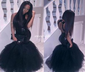 Işıltılı siyah kızlar deniz kızı Afrika balo elbiseleri 2020 yular boyun payetler tül seksi korse resmi elbise ucuz parti yarışması önlük 5479841