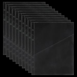 Klasörler 10 PCS Şeffaf Clear A5 Binder Sleeves Sekreteral Cep Plastik PVC Single 1 Cep Temiz Kart Tutucu Vinil Gösterge Tablosu