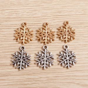 Takılar 20pcs sevimli alaşım Noel kar tanesi kolye damla küpeler yapmak için kolye diyler el el yapımı bilezik mücevher bulguları