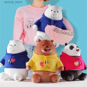 Gefüllte Plüschtiere Wir Bare Bären Cartoon Plüsch Spielzeughubern Grizzly Panda Ice Bär Weich gefüllte Tierpuppe Plüsch Anime Figur Spielzeug für Kinder Geschenk L411