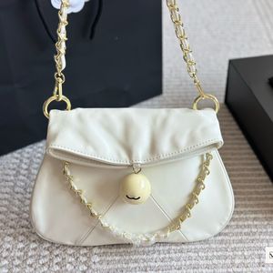 Masa Tenis Çantası Tasarımcı Çanta Kadın Omuz Çantası Buzağı Buzağı Vintage Pearl CC Tokalı Lüks El çantası Alt Koltuklu Çanta Makyaj Çantaları Matelasse Zincir Crossbody Bags Cüzdan 26cm