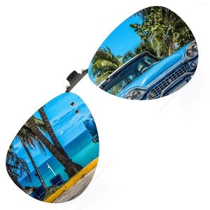 Óculos de sol Brand Men's Polarized Clip -On Flip Up Clip Rimless para óculos de espelho de prescrição - lente TAC com UV400 809