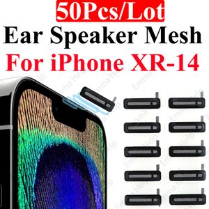 50pcs/lote Original fone de ouvido malha de pó anti para iphone x xs max xr 11 13 pro 14 mais 12 mini peças de orelha em pó grade