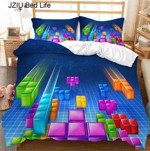 Yatak Setleri Yatak Odası için Renkli Geometrik Set Yumuşak Yatak Örtüsü Gelin Yorgan Kapak Kalitesi Yorgan Kapakları ve Yastık Kılıfı