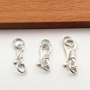 Katı 925 Sterling s kanca toka göz balıkları DIY kolye için kapalı atlama halkası