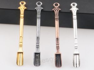 Metal mini kürek kaşığı taşınabilir vintage mini tütün tozu kepçe nargile sigara içme tozları kaşıklar çoklu kullanımlar asılı kepçe bh786822430