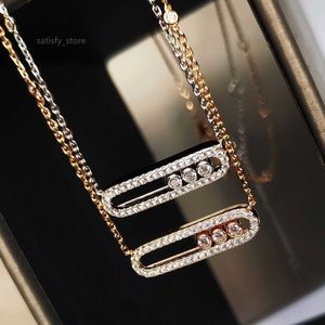 Aimgal Fine Jewelry S925 STERLING Gümüş Kaplama 18K Altın Üç 5a Yüksek Karbon Elmas Hareketi Köşeli Kücon Zinciri